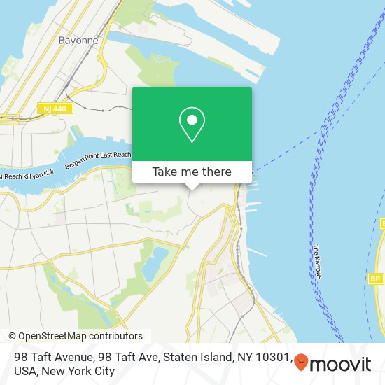 98 Taft Avenue, 98 Taft Ave, Staten Island, NY 10301, USA map