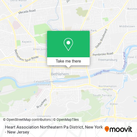 Heart Association Northeatern Pa District map