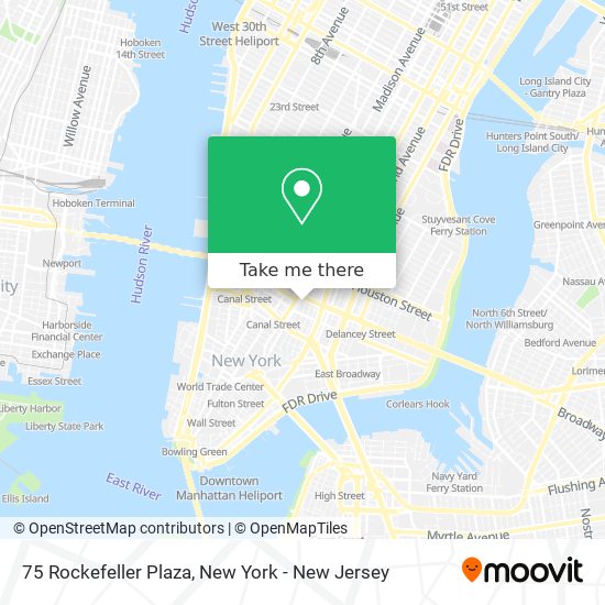Mapa de 75 Rockefeller Plaza