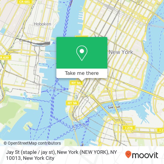 Mapa de Jay St (staple / jay st), New York (NEW YORK), NY 10013