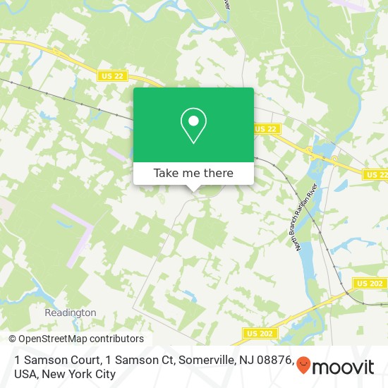 Mapa de 1 Samson Court, 1 Samson Ct, Somerville, NJ 08876, USA