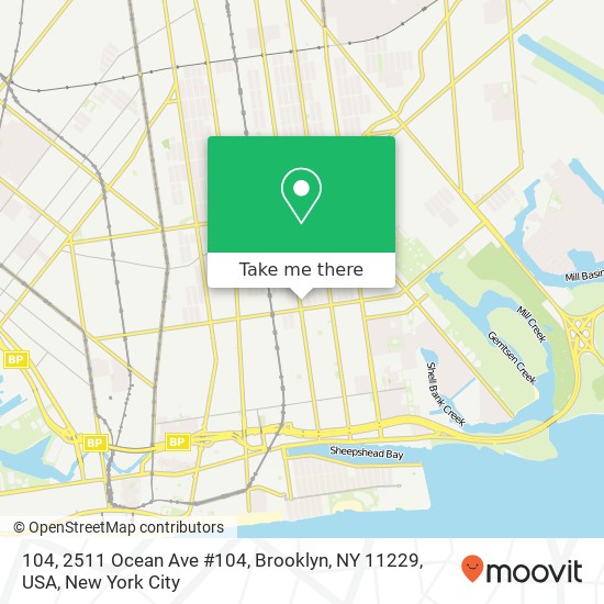 Mapa de 104, 2511 Ocean Ave #104, Brooklyn, NY 11229, USA