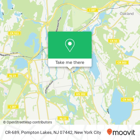 Mapa de CR-689, Pompton Lakes, NJ 07442