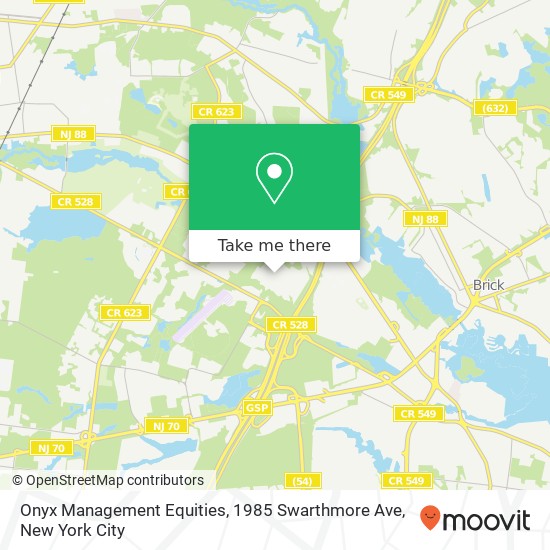 Mapa de Onyx Management Equities, 1985 Swarthmore Ave