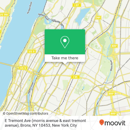 E Tremont Ave (morris avenue & east tremont avenue), Bronx, NY 10453 map