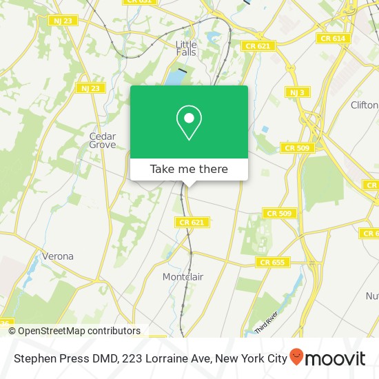 Mapa de Stephen Press DMD, 223 Lorraine Ave