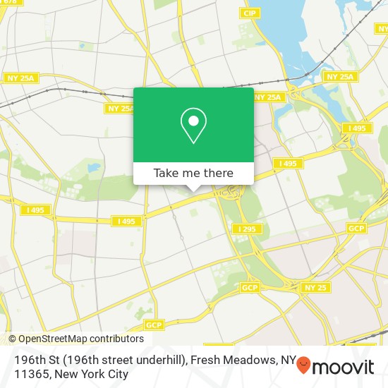 Mapa de 196th St (196th street underhill), Fresh Meadows, NY 11365