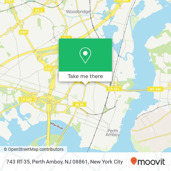 Mapa de 743 RT-35, Perth Amboy, NJ 08861