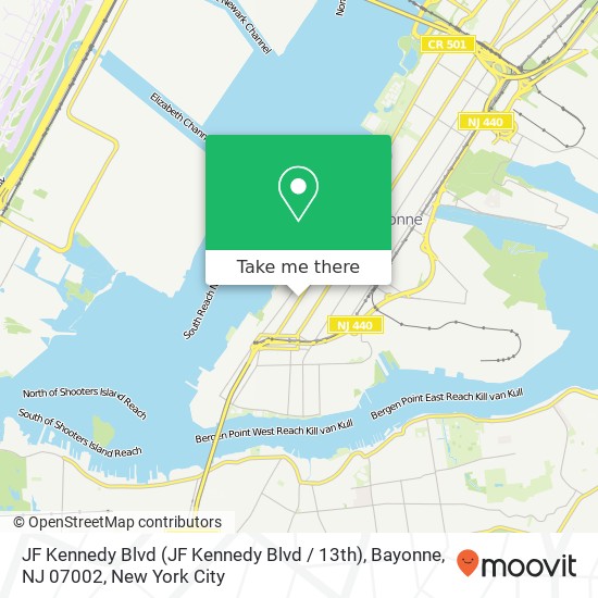 JF Kennedy Blvd (JF Kennedy Blvd / 13th), Bayonne, NJ 07002 map
