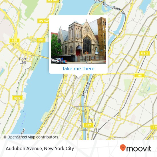 Audubon Avenue, Audubon Ave & W 172nd St, New York, NY 10032, USA map