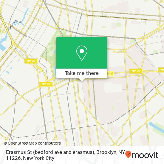 Erasmus St (bedford ave and erasmus), Brooklyn, NY 11226 map