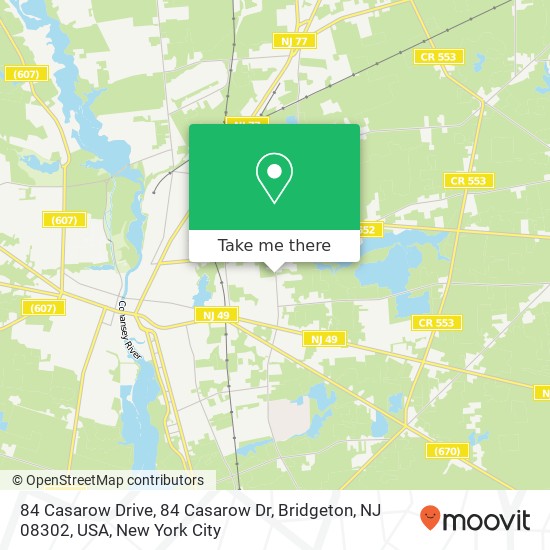 84 Casarow Drive, 84 Casarow Dr, Bridgeton, NJ 08302, USA map