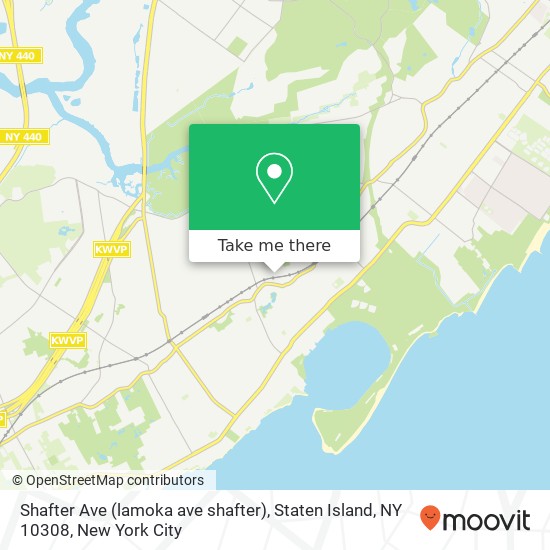 Mapa de Shafter Ave (lamoka ave shafter), Staten Island, NY 10308