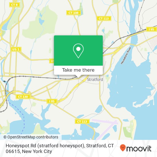 Mapa de Honeyspot Rd (stratford honeyspot), Stratford, CT 06615