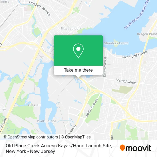 Old Place Creek Access Kayak / Hand Launch Site map