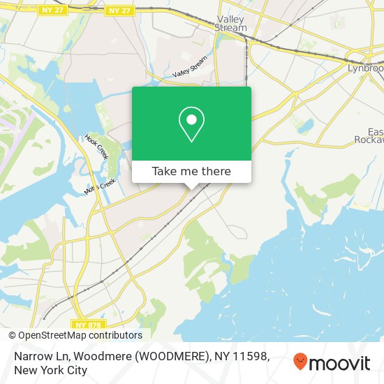 Mapa de Narrow Ln, Woodmere (WOODMERE), NY 11598