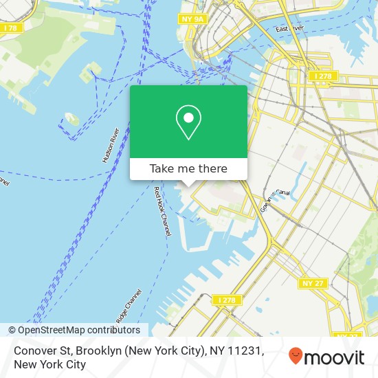 Mapa de Conover St, Brooklyn (New York City), NY 11231