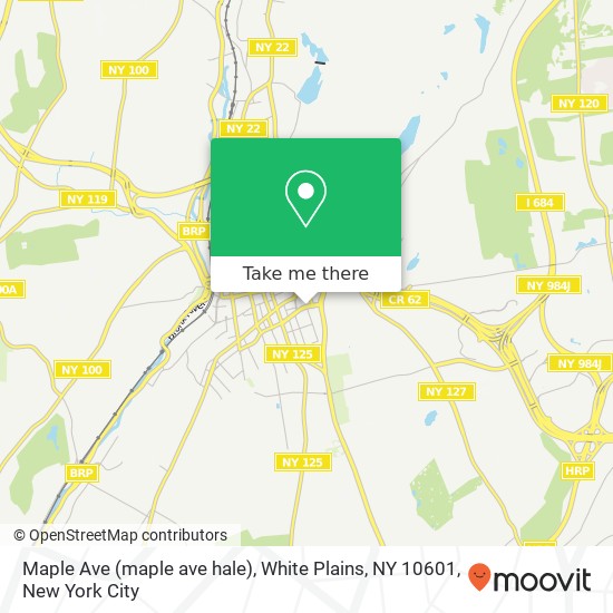 Mapa de Maple Ave (maple ave hale), White Plains, NY 10601