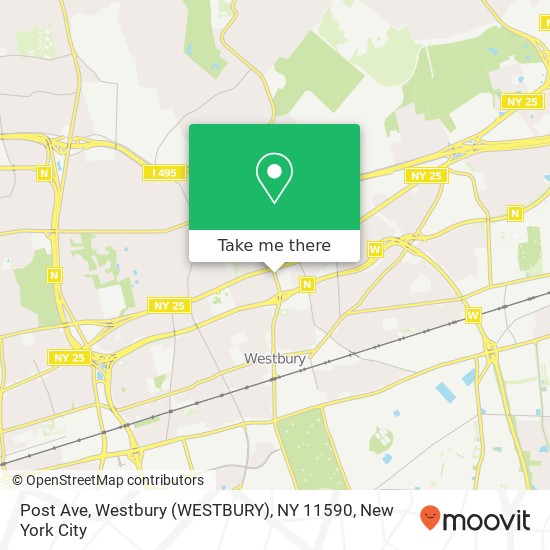 Mapa de Post Ave, Westbury (WESTBURY), NY 11590