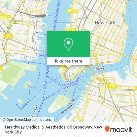 Healthway Medical & Aesthetics, 65 Broadway map