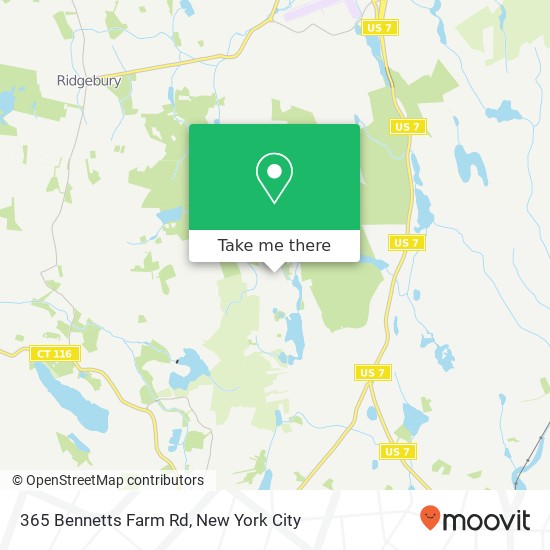 Mapa de 365 Bennetts Farm Rd, Ridgefield, CT 06877