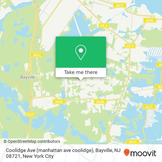 Coolidge Ave (manhattan ave coolidge), Bayville, NJ 08721 map