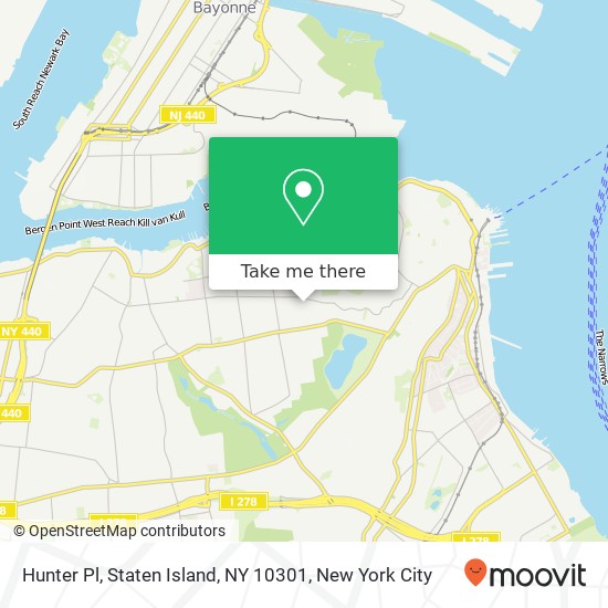 Mapa de Hunter Pl, Staten Island, NY 10301