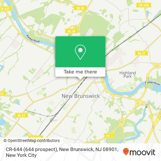 CR-644 (644 prospect), New Brunswick, NJ 08901 map