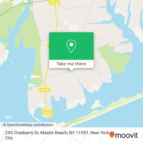 250 Cranberry Dr, Mastic Beach, NY 11951 map