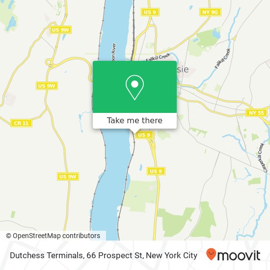 Dutchess Terminals, 66 Prospect St map