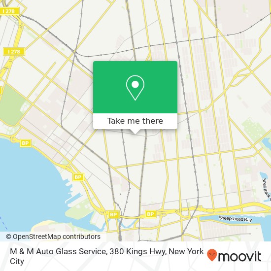 M & M Auto Glass Service, 380 Kings Hwy map