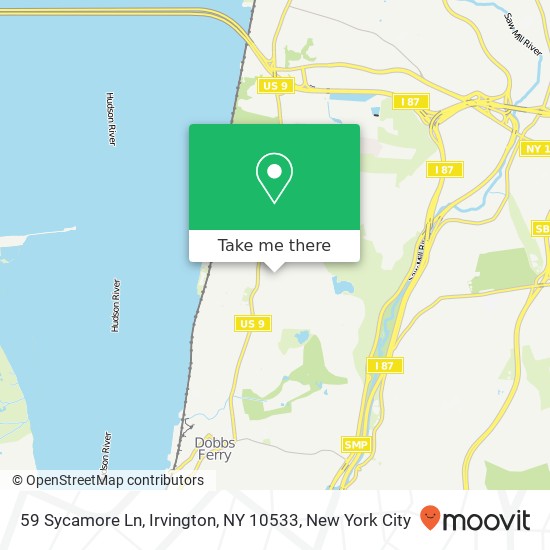 59 Sycamore Ln, Irvington, NY 10533 map