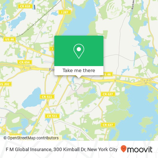 Mapa de F M Global Insurance, 300 Kimball Dr