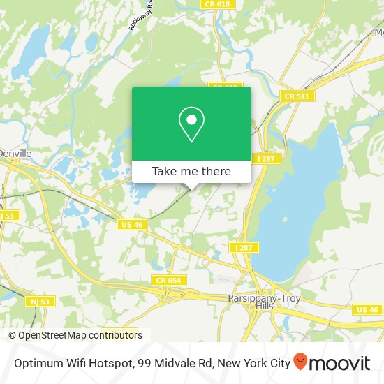 Mapa de Optimum Wifi Hotspot, 99 Midvale Rd