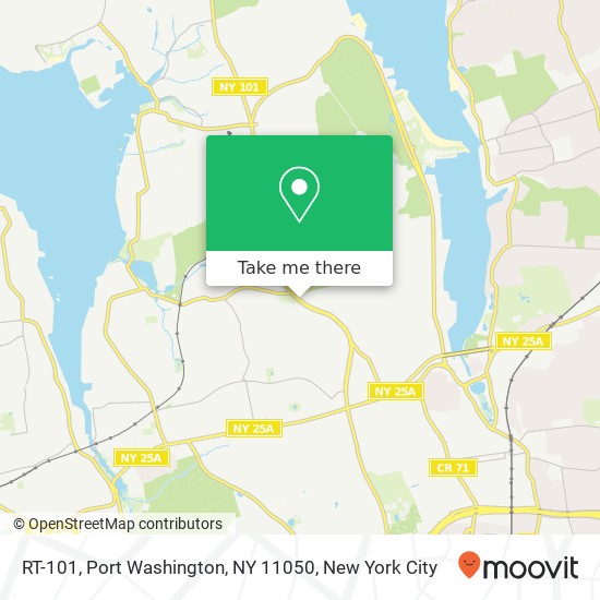 Mapa de RT-101, Port Washington, NY 11050