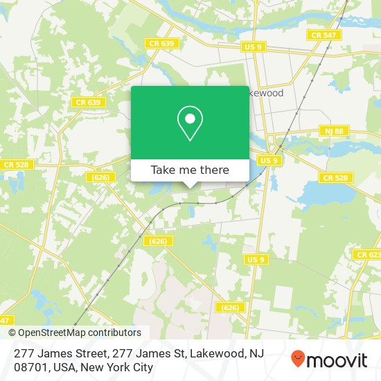 277 James Street, 277 James St, Lakewood, NJ 08701, USA map