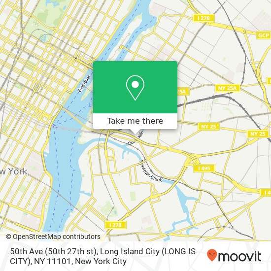 Mapa de 50th Ave (50th 27th st), Long Island City (LONG IS CITY), NY 11101