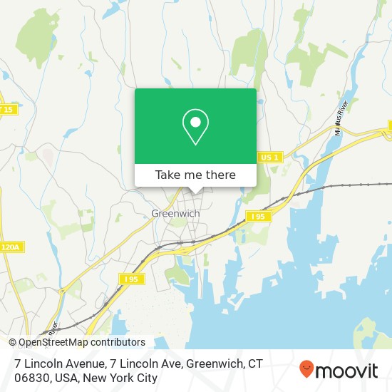 7 Lincoln Avenue, 7 Lincoln Ave, Greenwich, CT 06830, USA map