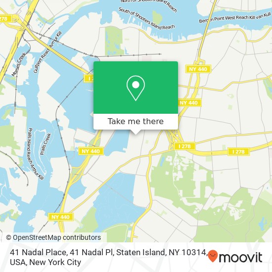 Mapa de 41 Nadal Place, 41 Nadal Pl, Staten Island, NY 10314, USA