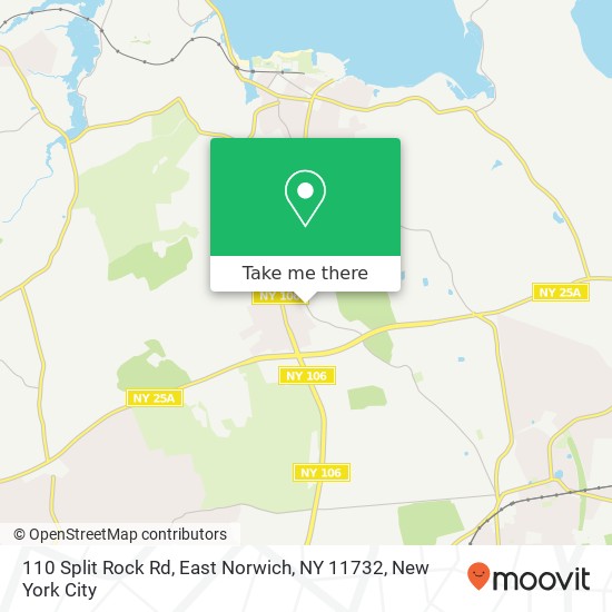 Mapa de 110 Split Rock Rd, East Norwich, NY 11732