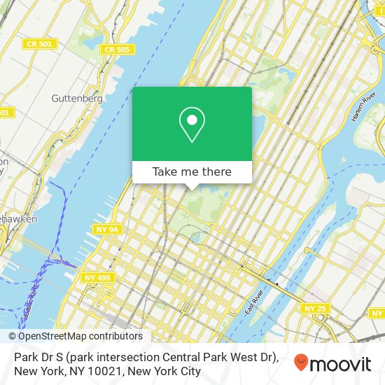 Park Dr S (park intersection Central Park West Dr), New York, NY 10021 map