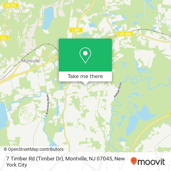 Mapa de 7 Timber Rd (Timber Dr), Montville, NJ 07045