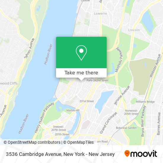 Mapa de 3536 Cambridge Avenue