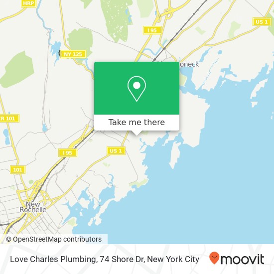 Mapa de Love Charles Plumbing, 74 Shore Dr