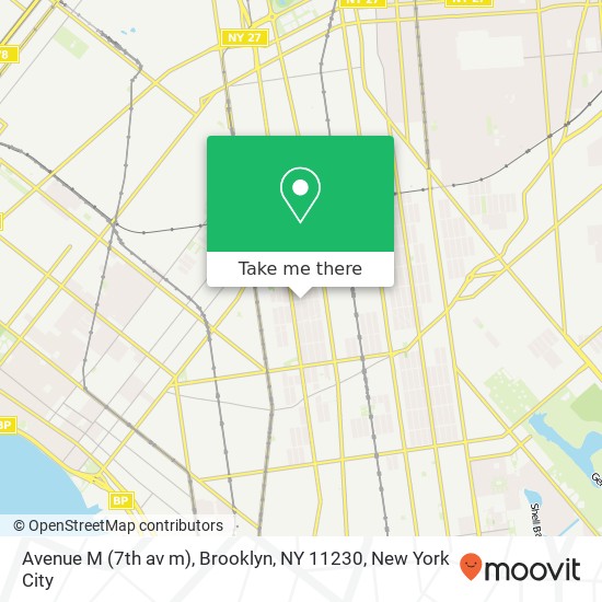 Avenue M (7th av m), Brooklyn, NY 11230 map