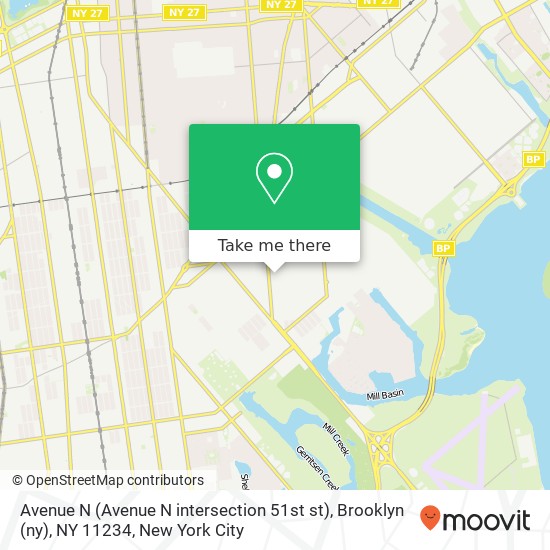 Mapa de Avenue N (Avenue N intersection 51st st), Brooklyn (ny), NY 11234