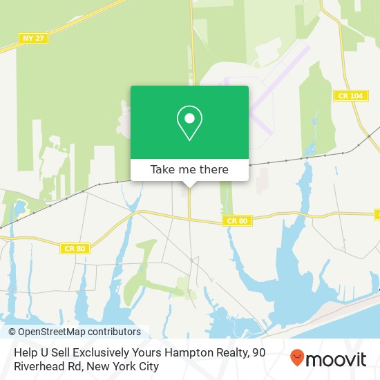 Mapa de Help U Sell Exclusively Yours Hampton Realty, 90 Riverhead Rd
