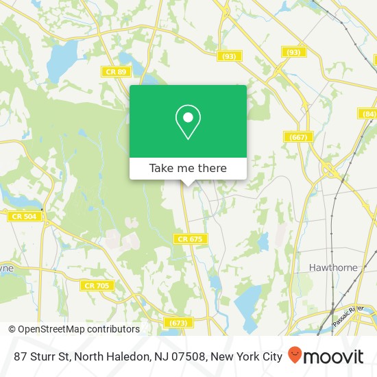 Mapa de 87 Sturr St, North Haledon, NJ 07508