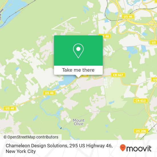 Mapa de Chameleon Design Solutions, 295 US Highway 46