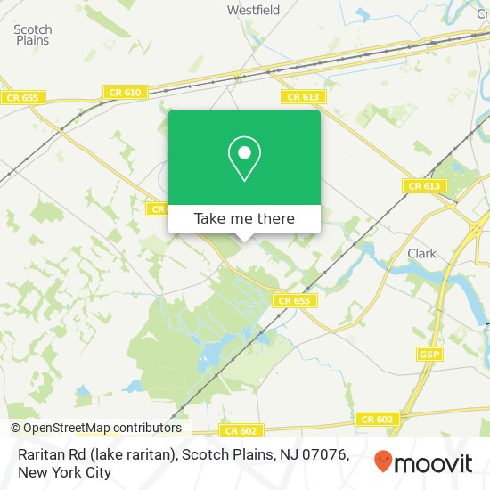 Mapa de Raritan Rd (lake raritan), Scotch Plains, NJ 07076